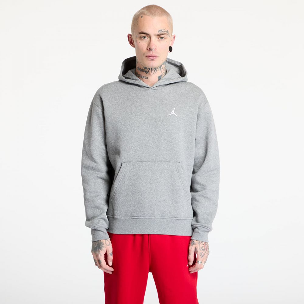 Mikina Jordan Brooklyn Fleece Men's Pullover Hoodie Carbon Heather/ White XS