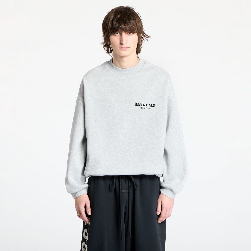 Mikina Fear Of God ESSENTIALS Fleece Crewneck Light Heather Gray XL