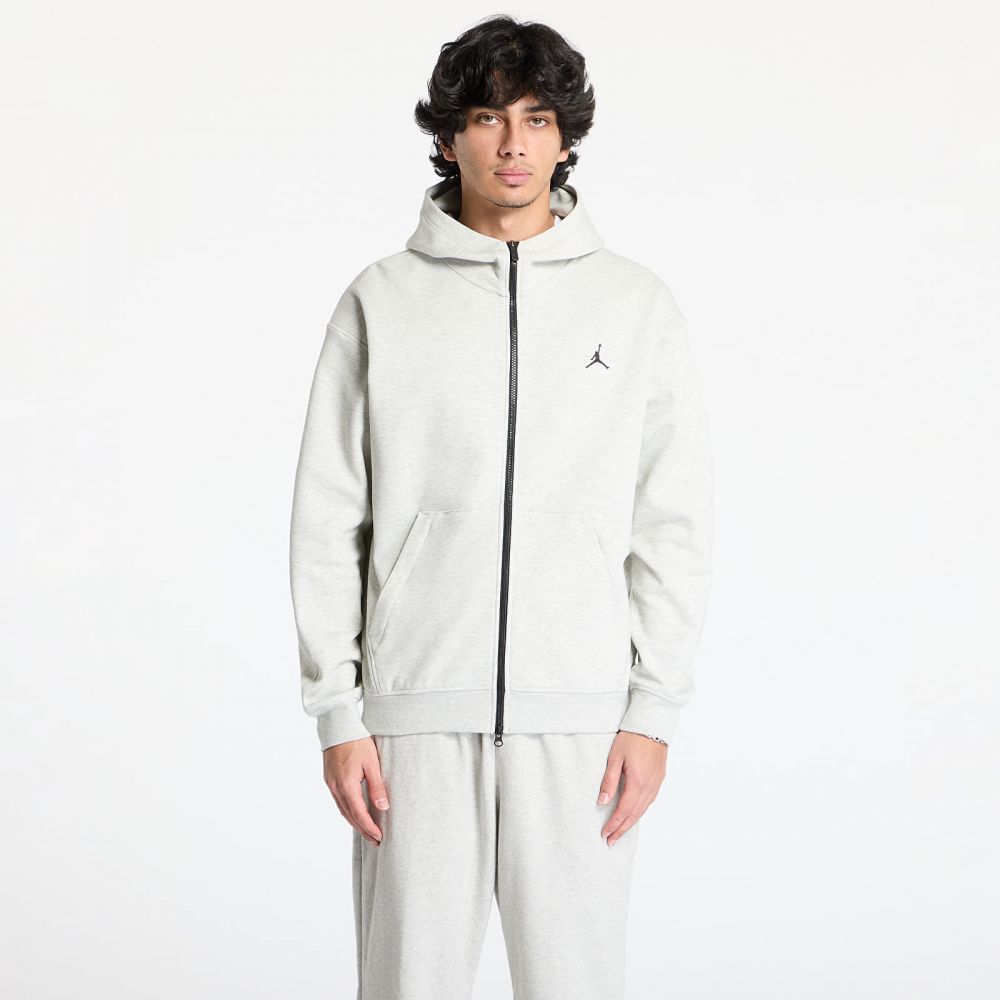 Mikina Jordan Sport Hoop Fleece Men's Dri-FIT Full-Zip Hoodie Grey Heather/ Black L