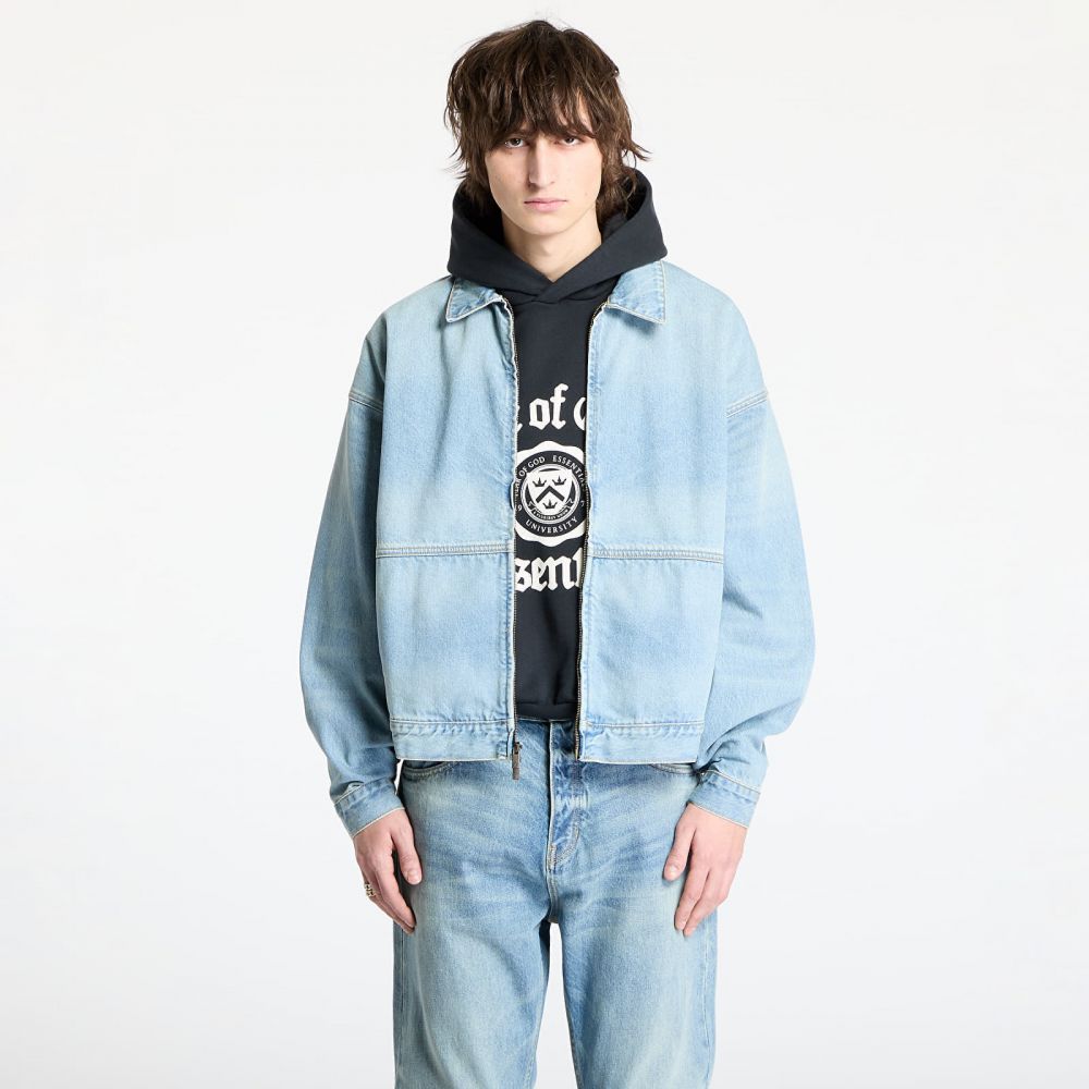 Bunda Fear Of God ESSENTIALS Denim Trucker Jacket Vintage Blue L