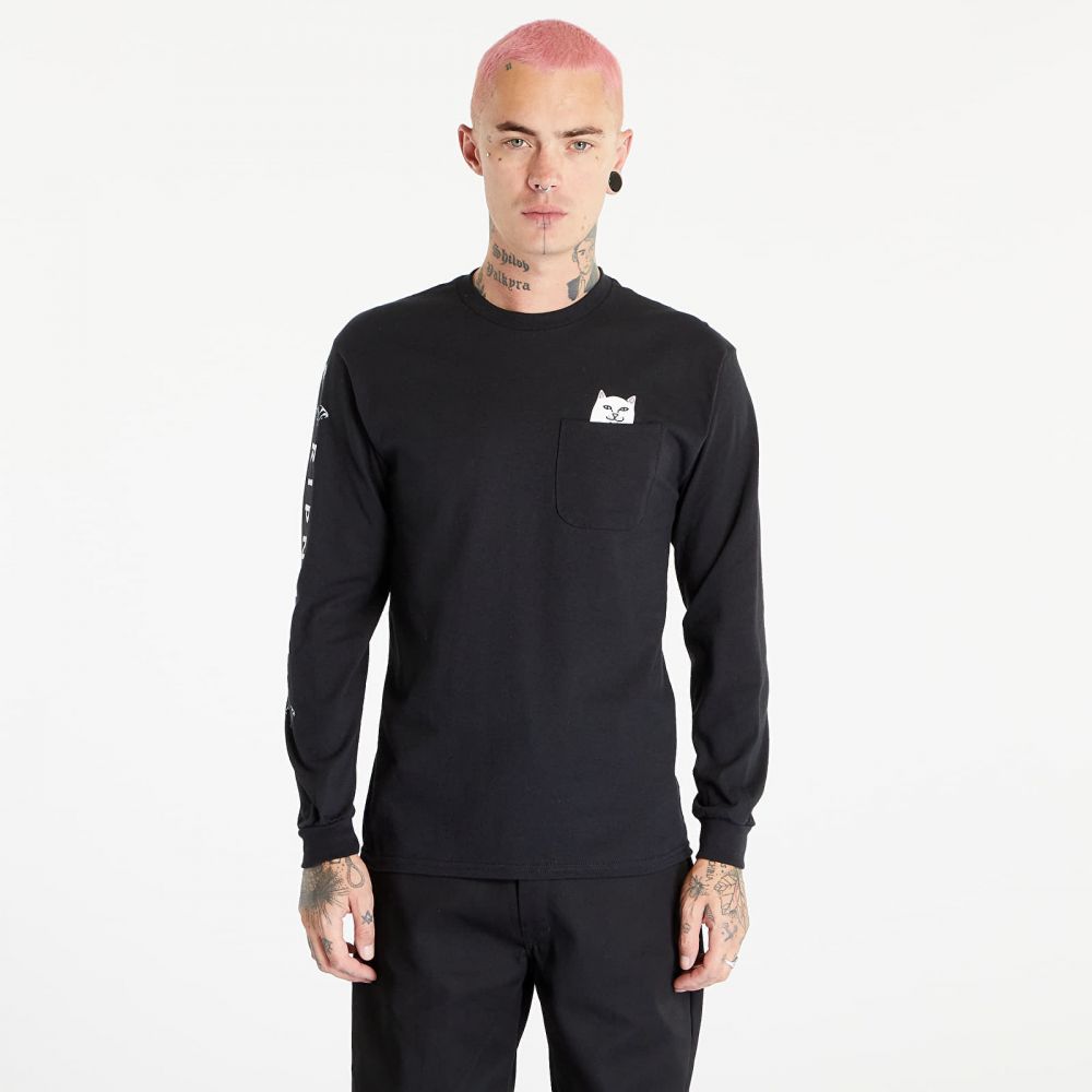 Tričko RIPNDIP Lord Nermal Long Sleeve Tee Black S