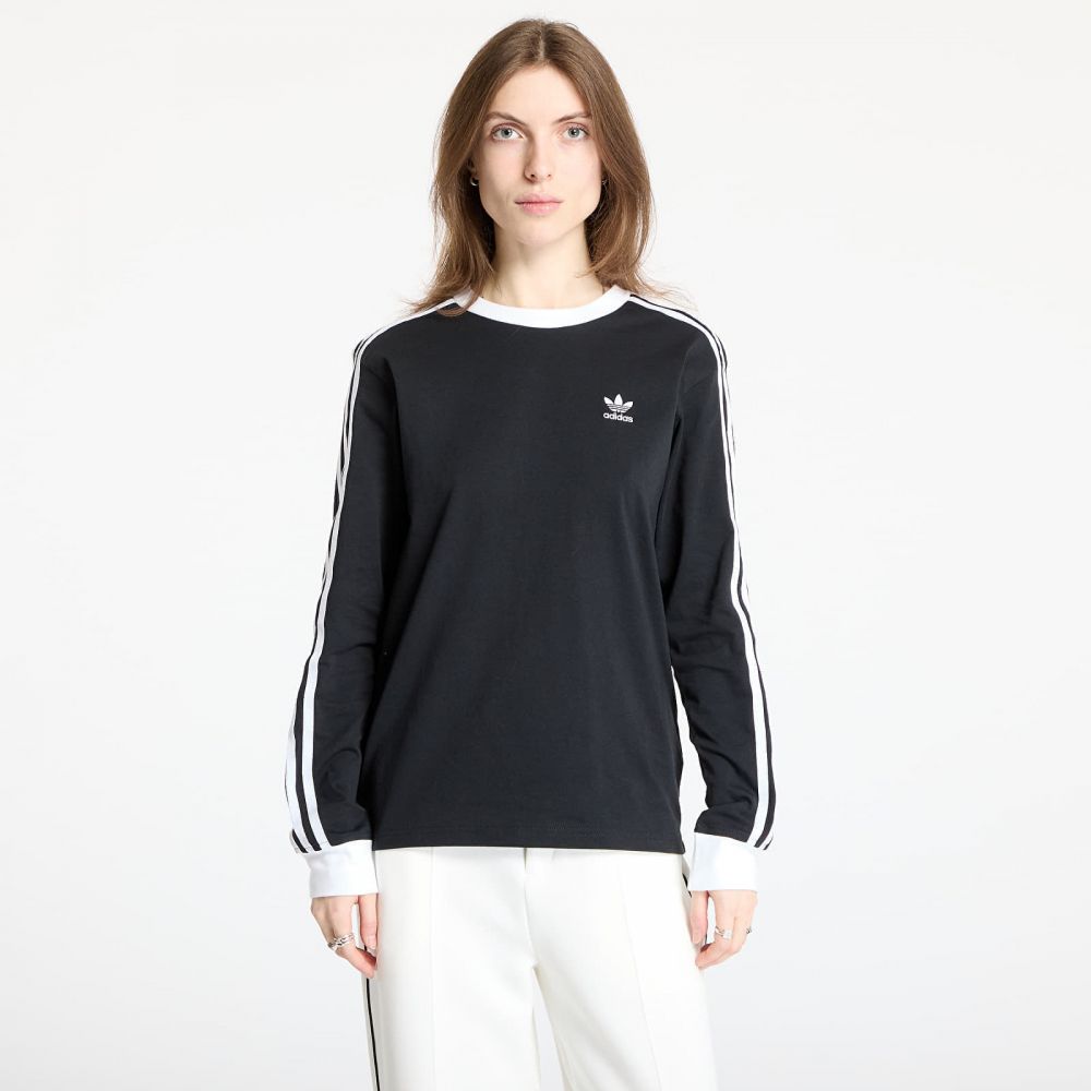 Tričko adidas Adicolor 3 Stripe Regular Long Sleeve Black L