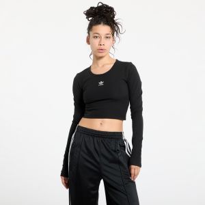 Tričko adidas Essentials Rib Cro-Packed Longsleeve Tee Black S