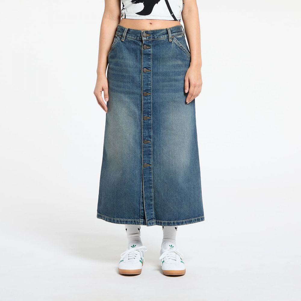 Carhartt WIP W' Marvin Skirt Blue Worn Used Wash L