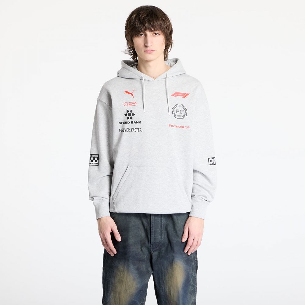 Mikina Puma F1 Racing Hoodie Light Gray Heather L
