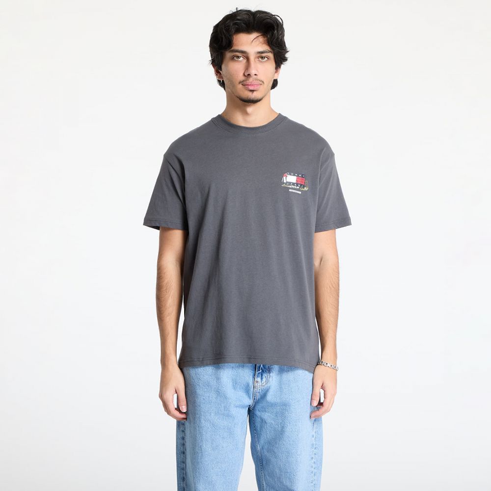 Tričko Tommy Jeans Relaxed Novelty 1 Tee Gray L
