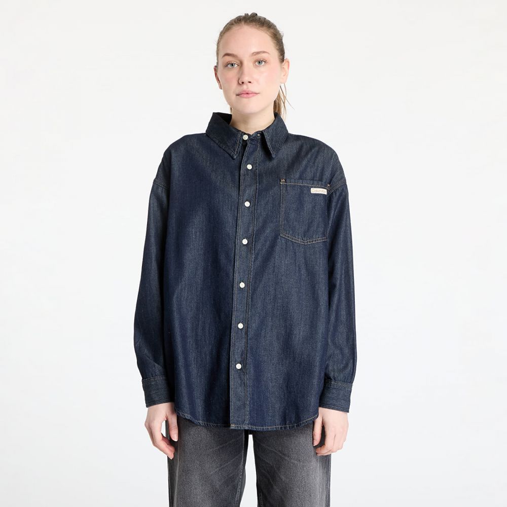 Košeľa Calvin Klein Jeans Oversized Long Sleeve Denim Shirt Denim S