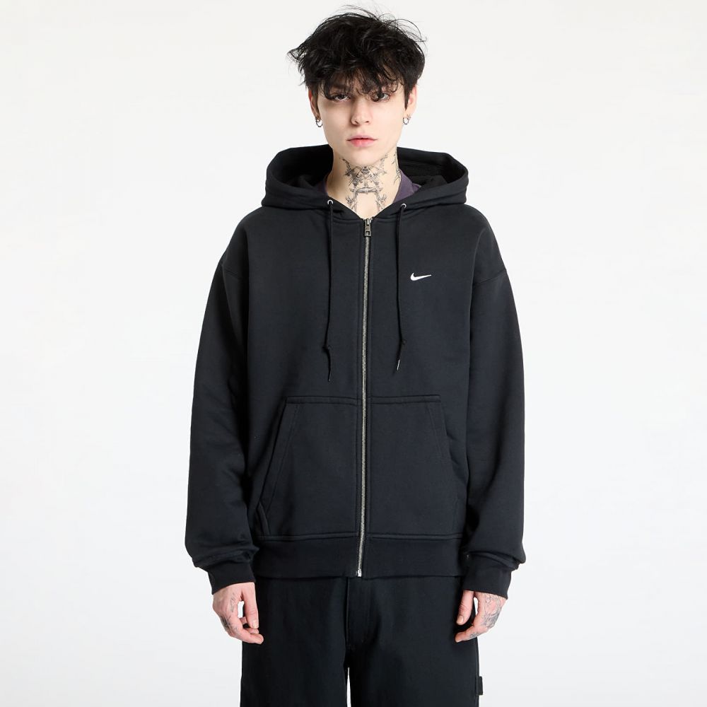 Mikina Nike Solo Swoosh Men's Thermal Full-Zip Hoodie Black/ White S
