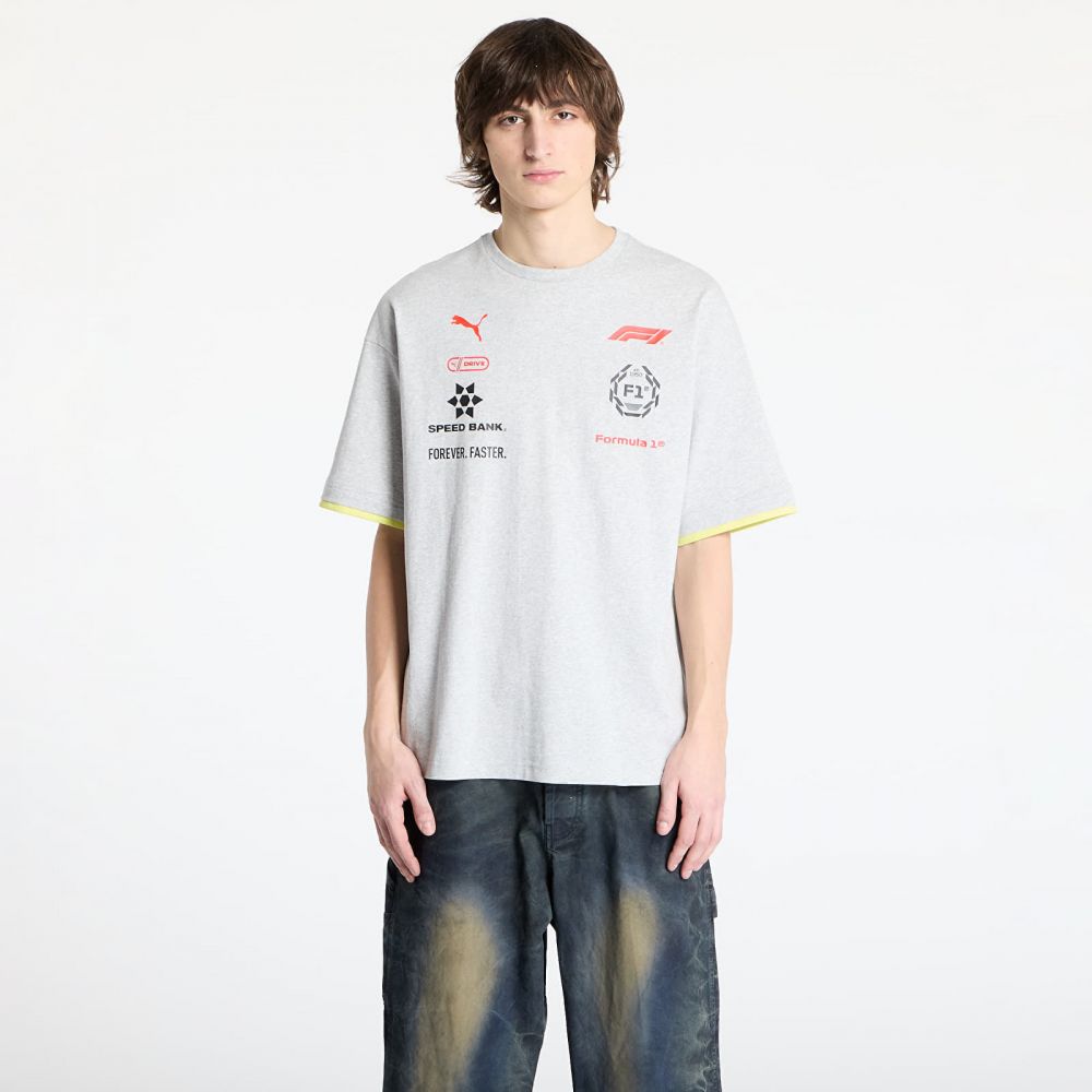 Tričko Puma F1 Racing Tee Light Gray Heather L