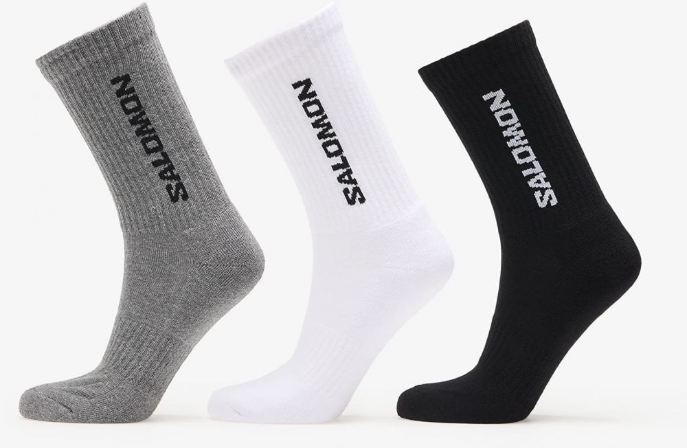 Salomon Everyday Crew Socks 3-Pack Black/ White M