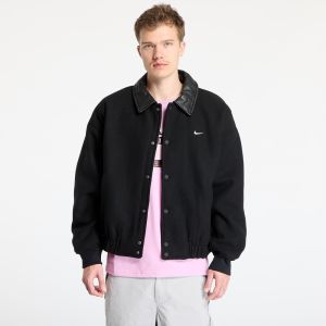 Bunda Nike Solo Swoosh Men's Wool Varsity Jacket Black/ Black/ Black/ White S