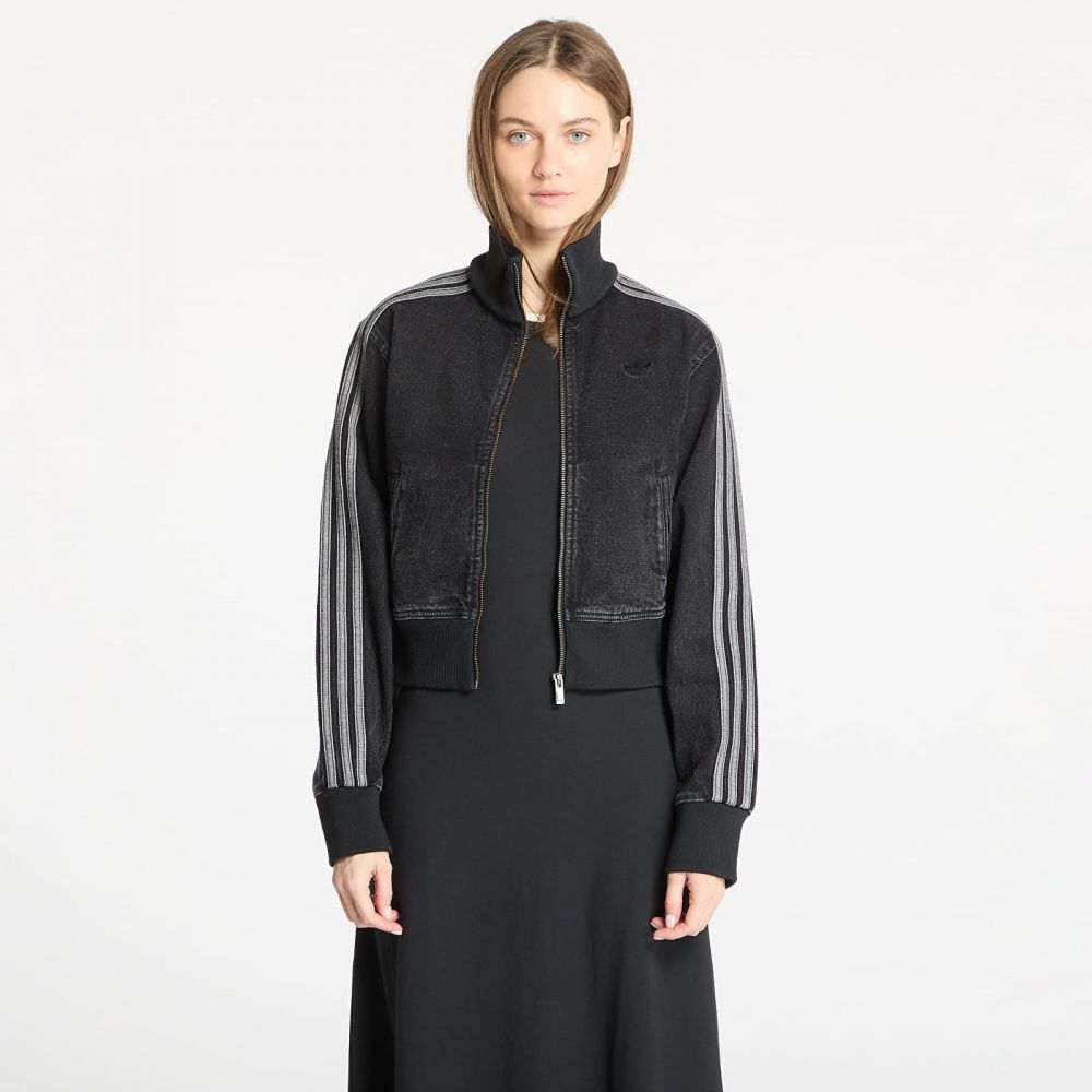 Bunda adidas Adicolor Denim Track Top Black/ True Black Denim L