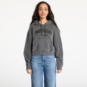 Mikina Tommy Jeans Boxy Crop Varsity Hoodie Black XS
