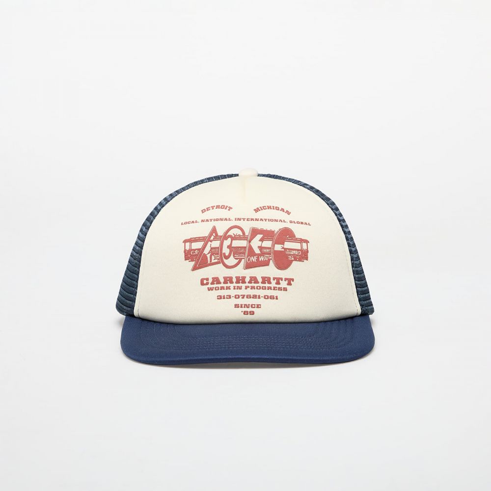 Šiltovka Carhartt WIP Runaway Trucker Cap Natural/ Blue Universal
