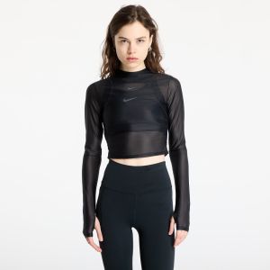 Tričko Nike Zenvy Women's Dri-FIT Long-Sleeve Sheer Top Black/ Pcg6C L
