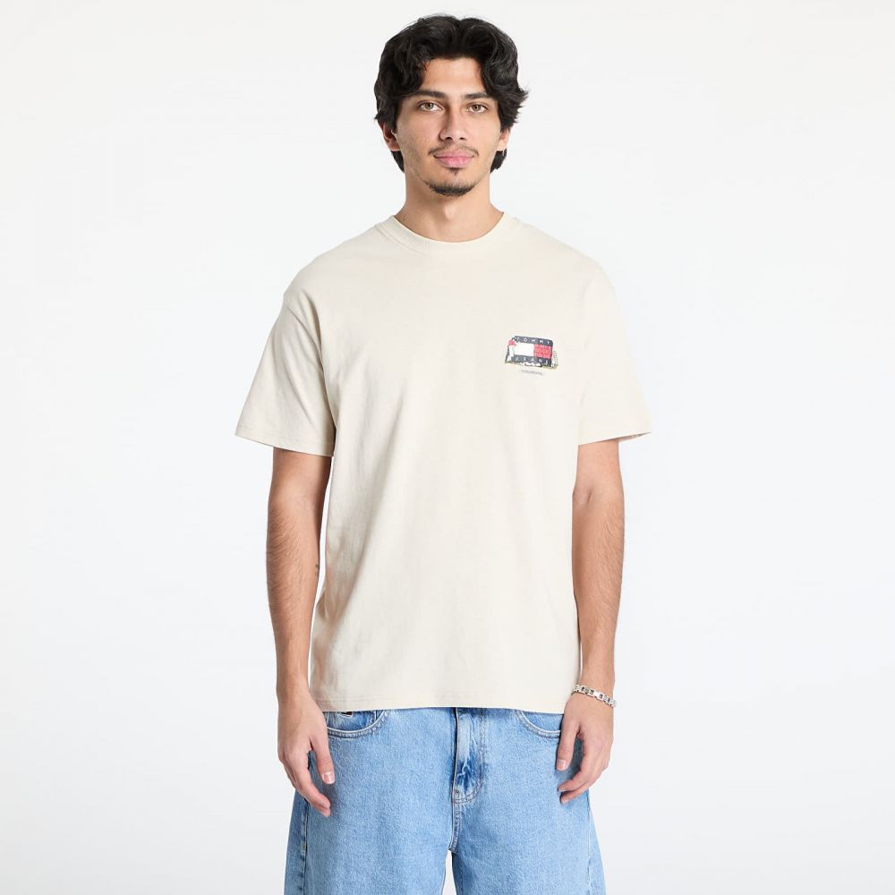 Tričko Tommy Jeans Rlx Novelty 1 Tee Beige L