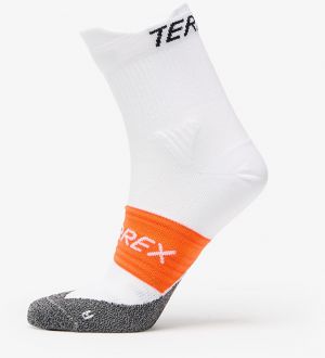 adidas Terrex Agravic Heat.Rdy Trail Running Crew Socks White/ Black/ Impact Orange XS