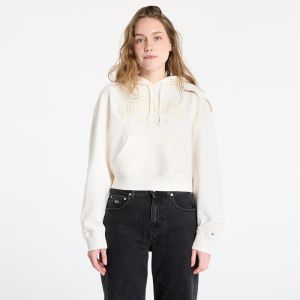 Mikina Tommy Jeans Boxy Crop Varsity Hoodie White XS