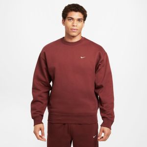 Mikina Nike Solo Swoosh Men's Fleece Crew Dark Pony/ White L