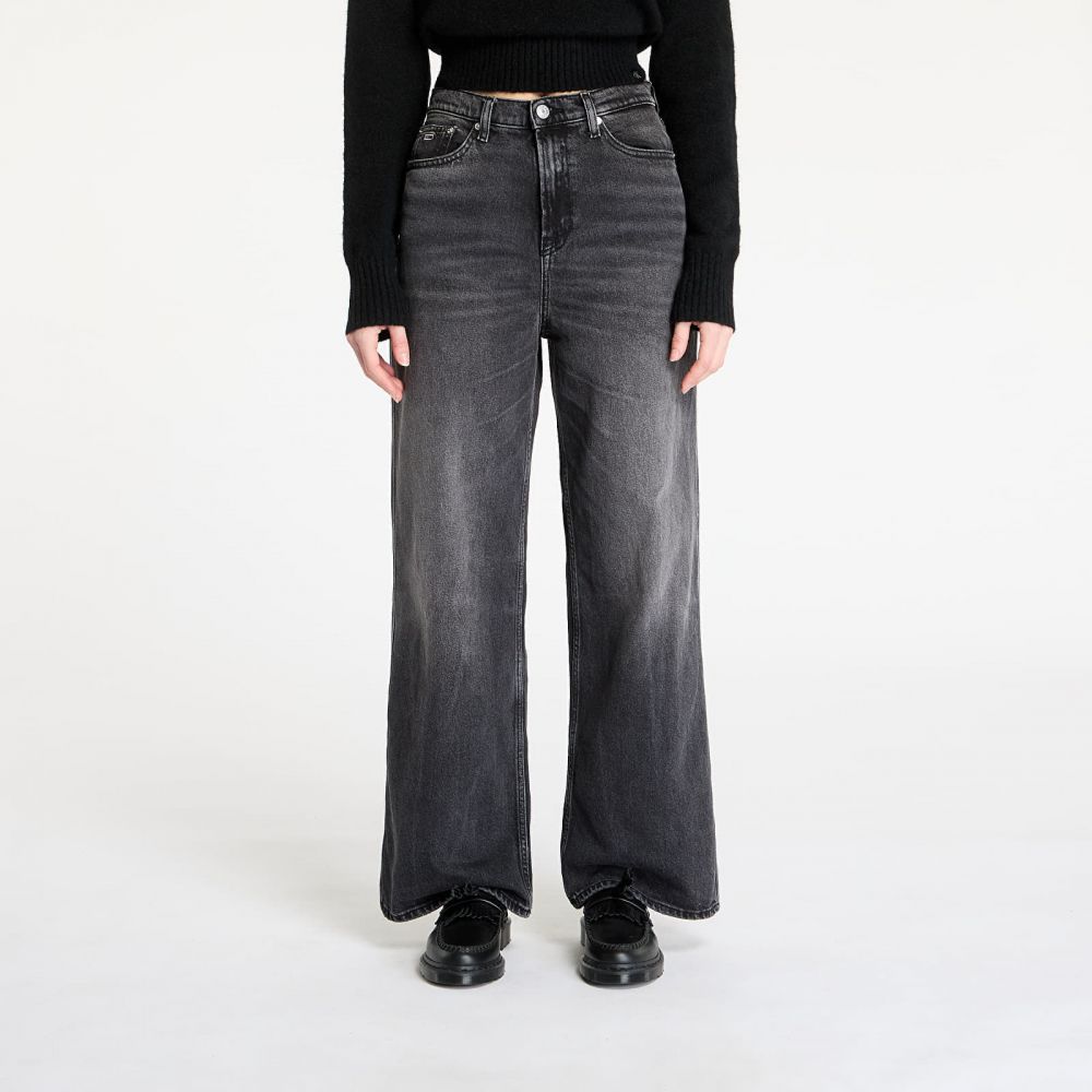 Kalhoty Tommy Jeans Claire High Rise Wide Jeans Denim Black W26/L30