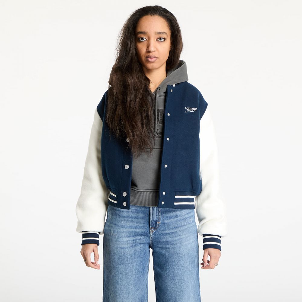 Bomber Tommy Jeans Wool Varsity Bomber Jacket Blue M