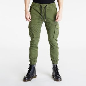 Kalhoty Alpha Industries Cotton Twill Jogger Dark Olive XL