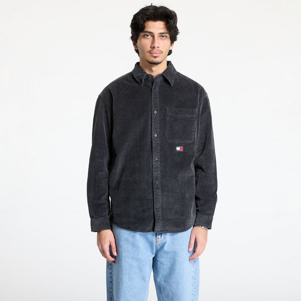 Bunda Tommy Jeans Relaxed Chunky Cord Overshirt Gray M