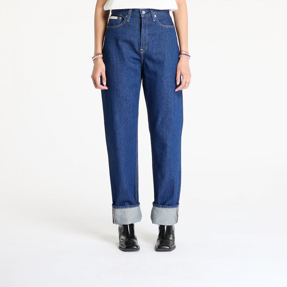 Kalhoty Calvin Klein Jeans High Rise Straight Jeans Denim W25/L32
