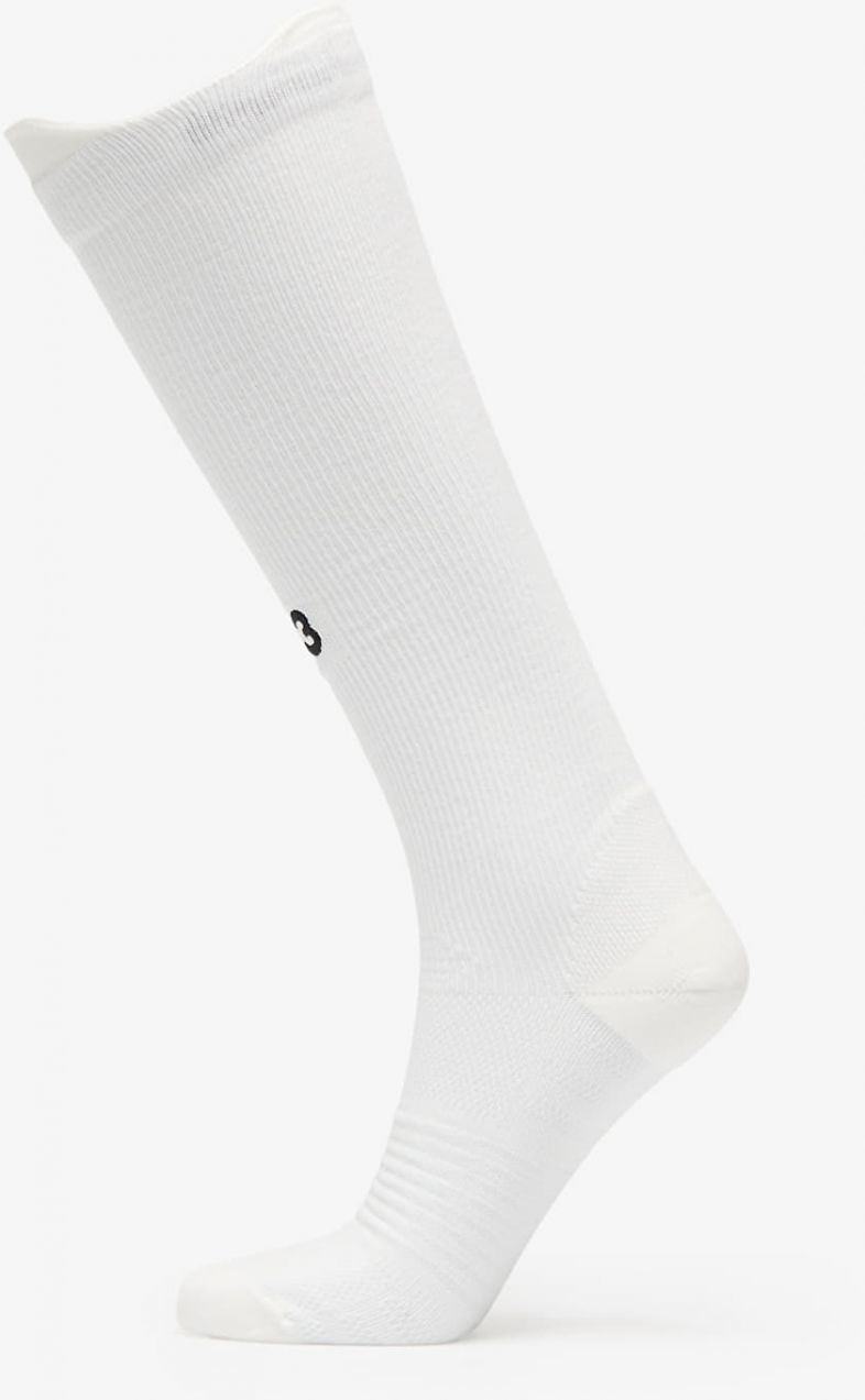 Y-3 High Knee Running Socks Core White/ Clear Grey M