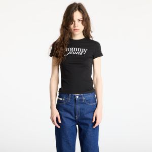 Tričko Tommy Jeans Slim Essential Tee Black XS