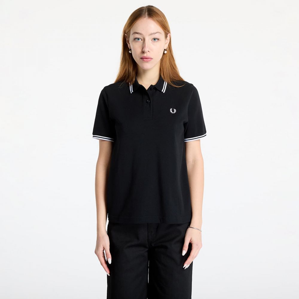 Tričko FRED PERRY Twin Tipped Polo Shirt Black 34