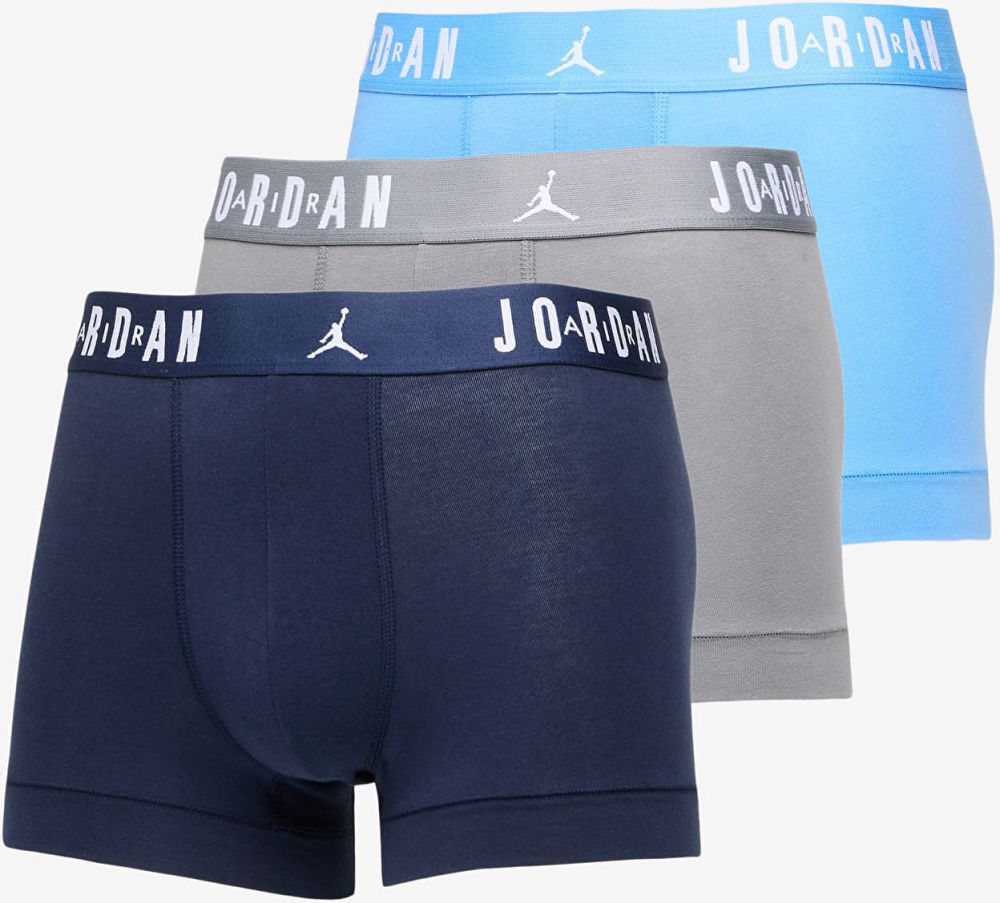 Jordan Mens Flight Cotton Trunk 3-Pack University Blue S