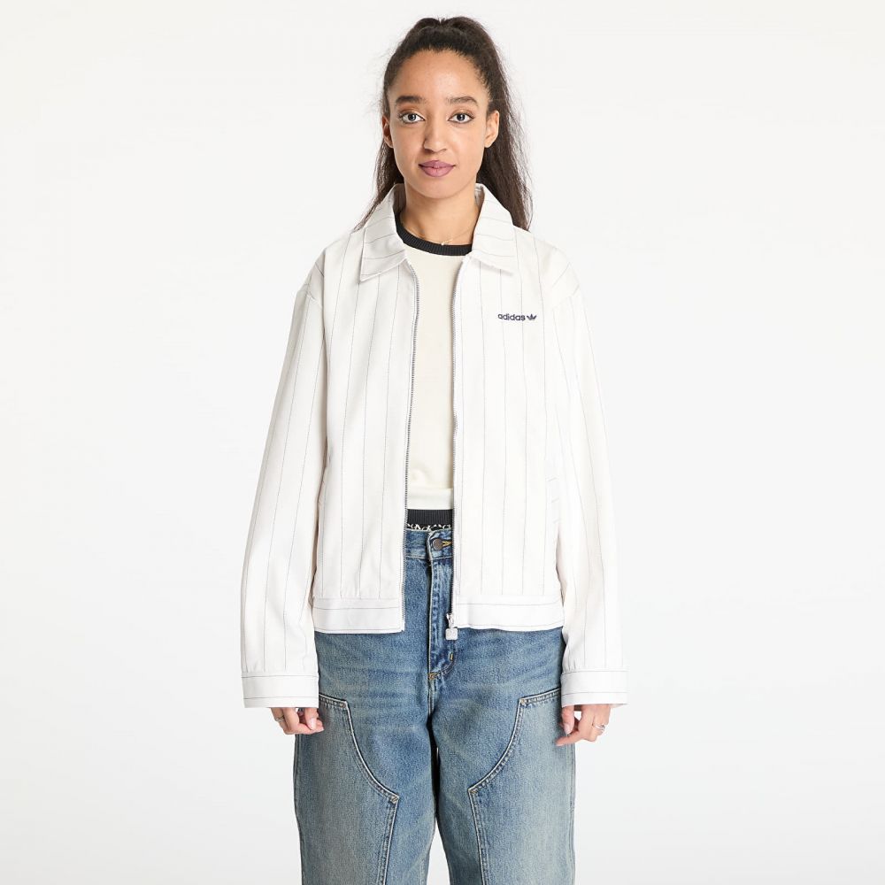 Bunda adidas Pinstripe Harrington Jacket White/ Off White/ Night Indigo M