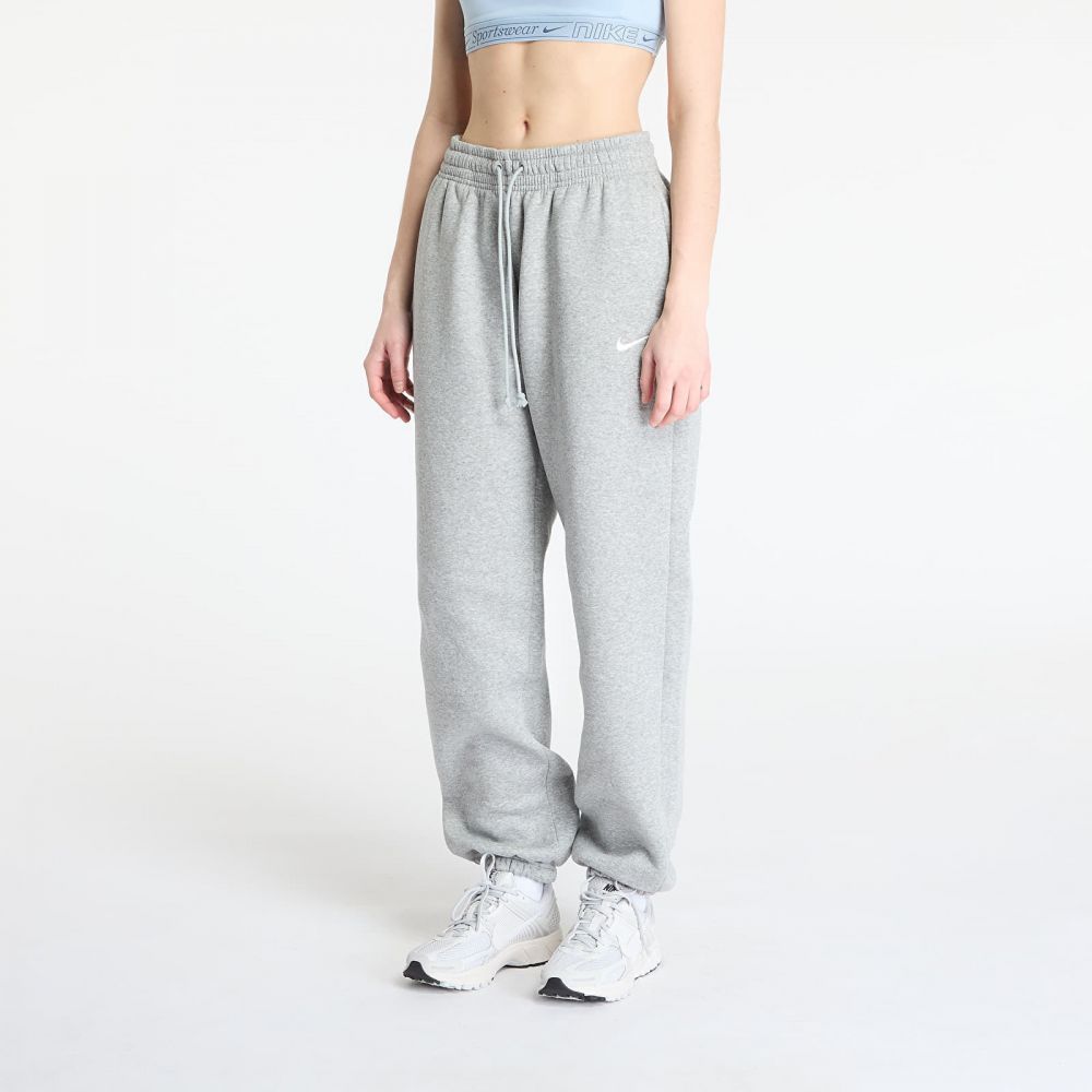 Kalhoty Nike Sportswear Phoenix Fleece Women's High-Waisted Oversized Sweatpants Dark Grey Heather/ Sail L
