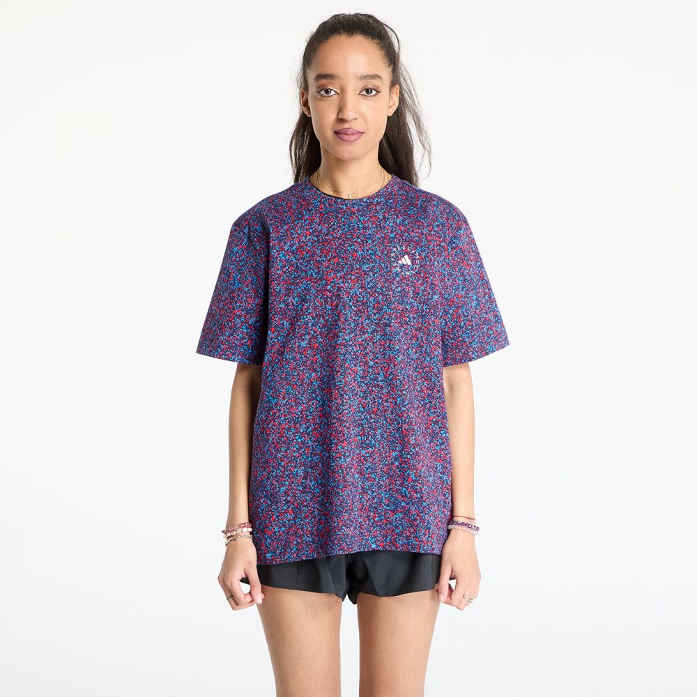 Tričko adidas x Stella McCartney Printed Loose T-Shirt White/ White/ Active Red XS