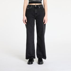 Džínsy Tommy Jeans Mia Mid Rise Relaxed Straight Jeans Denim Black W30/L30