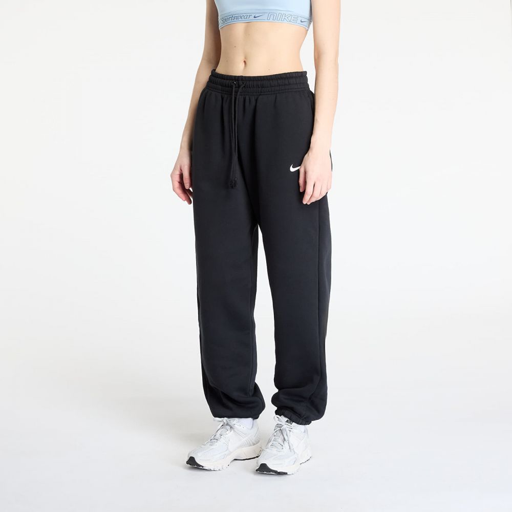 Tepláky Nike Sportswear Phoenix Fleece Women's High-Waisted Oversized Sweatpants Black/ Sail M