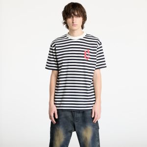Tričko Marcelo Burlon County Goth Stripe Boxy Tee White/ Navy Blue XS