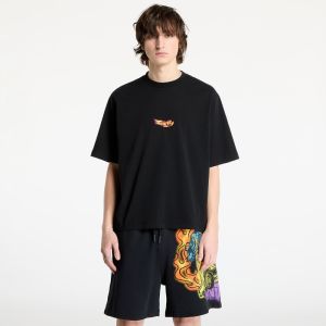 Tričko Marcelo Burlon County Flame Boxy T-Shirt Black/ Red XS