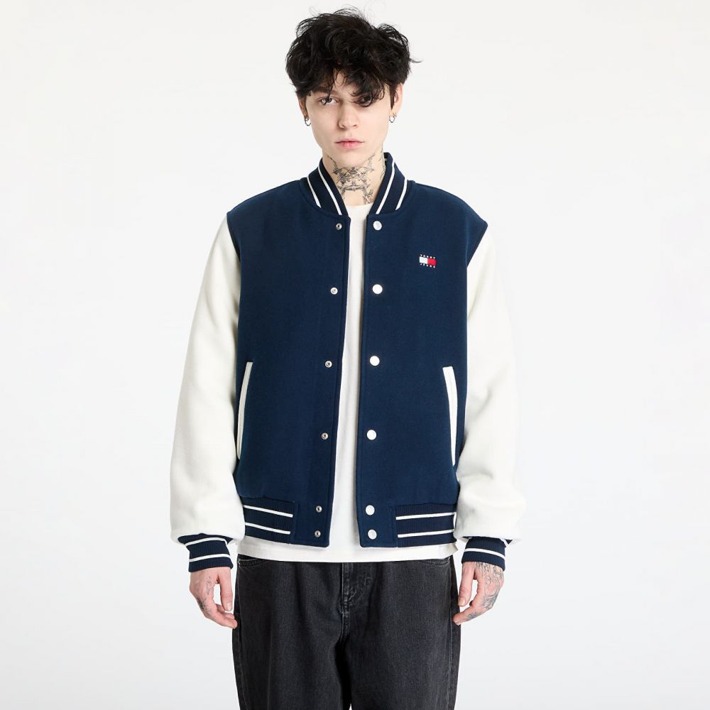 Bomber Tommy Jeans Wool Blend Varsity Jacket Blue S