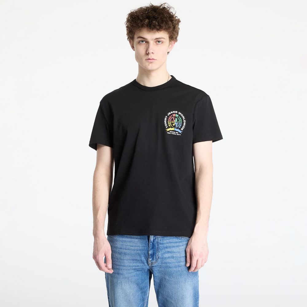Tričko Tommy Jeans Regular 4Colors Crest Tee Black S