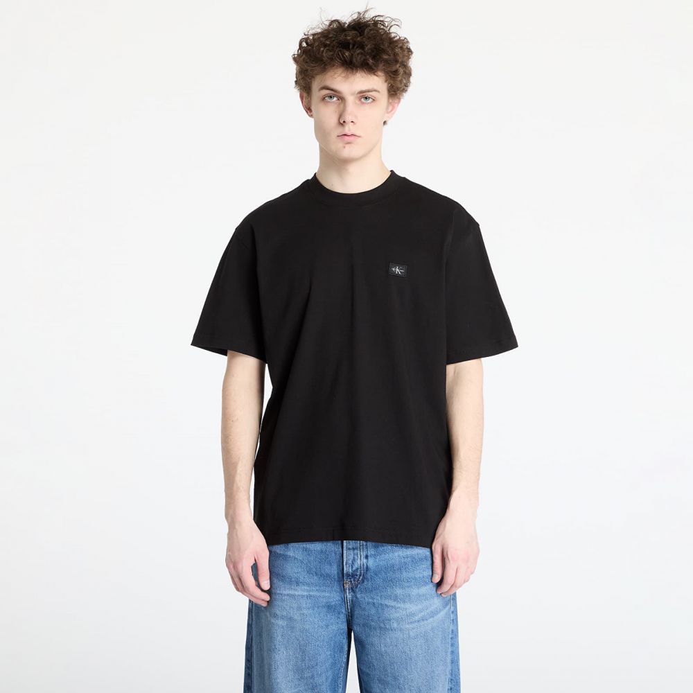 Tričko Calvin Klein Jeans Woven Label Relaxed Tee Black XL