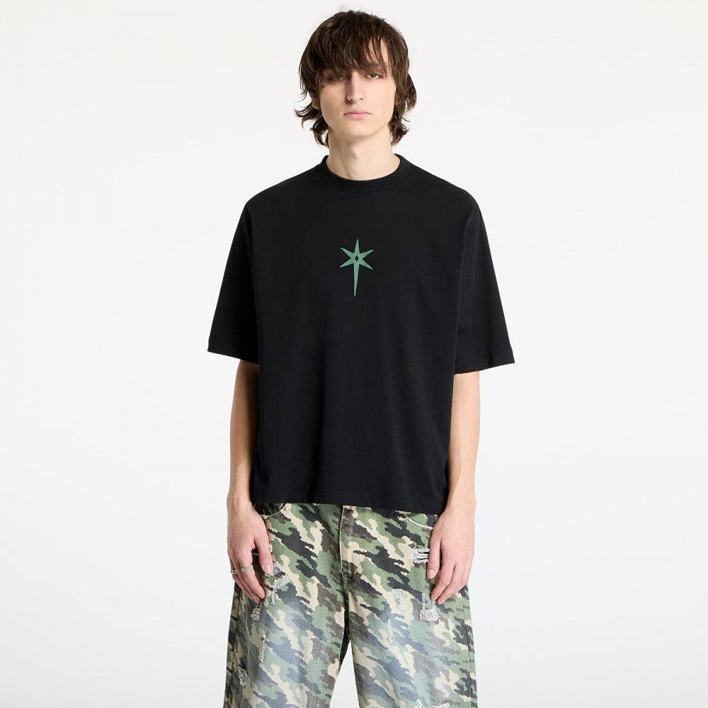 Tričko Marcelo Burlon County Goth Boxy T-Shirt Black/ Deep Green L