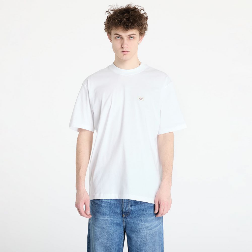 Tričko Calvin Klein Jeans Woven Label Relaxed Tee White S