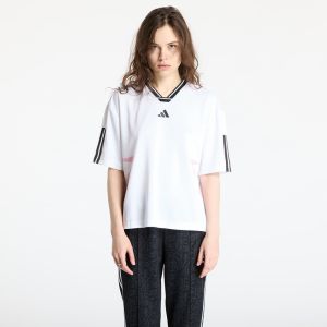Tričko adidas Tiro Cut 3 Stripes Color Block Boyfriend T-Shirt White/ Black/ True Pink L