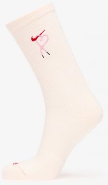 Nike Everyday Plus Dri-FIT Cushioned Crew Socks 1-Pack Sail/ Pink Foam/ University Red XL