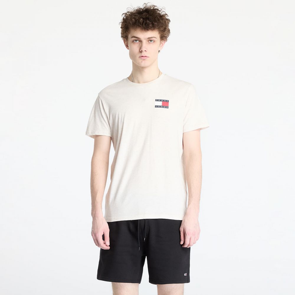 Tričko Tommy Jeans Slim Essential Tee Beige L