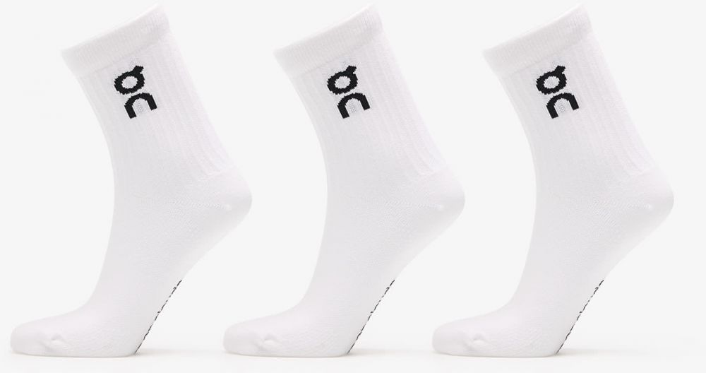 On Logo Sock High 3-Pack White XS