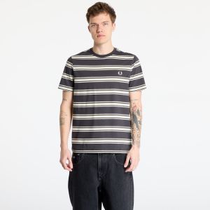 Tričko FRED PERRY Fine Stripe T-Shirt Anchor Grey M