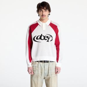 Sveter OBEY Soccer Polo Sweater White Multi L